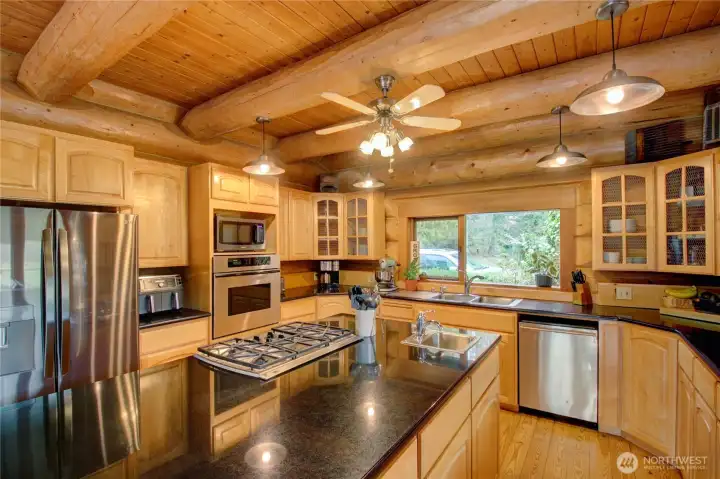 Gourmet kitchen with abundant space for cooking and entertaining.
