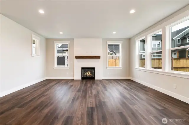 Huge windows | Fire place