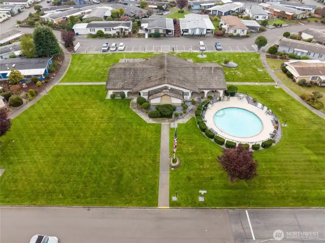 Outdoor pool and Clubhouse.