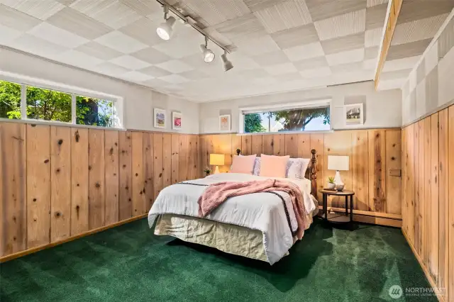 Spacious bedroom on lower level.