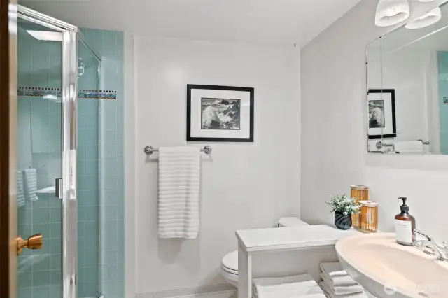 Lower bathroom.