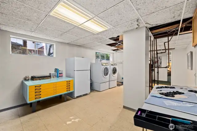 Another vantage point of this lower area that you can create to be what you need.  Washer and dryer remain.
