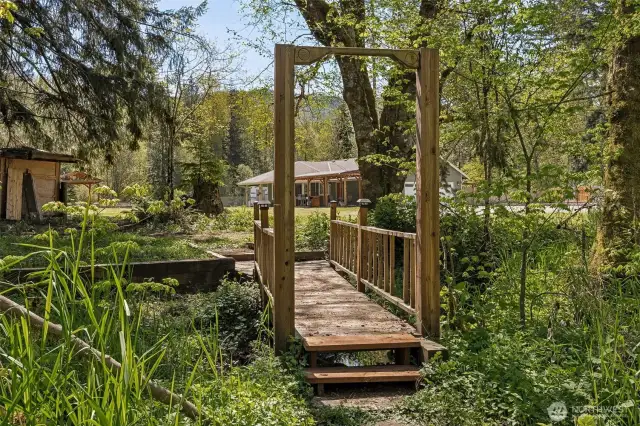 View of the house from the creek.