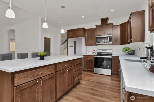 Virtually staged kitchen for reference only