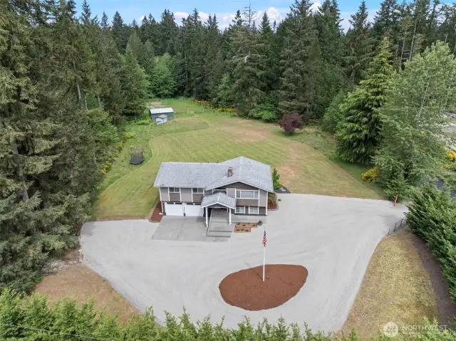 Welcome home to this lovely split level cutie nestled on 2.47 acres of peace and quiet.