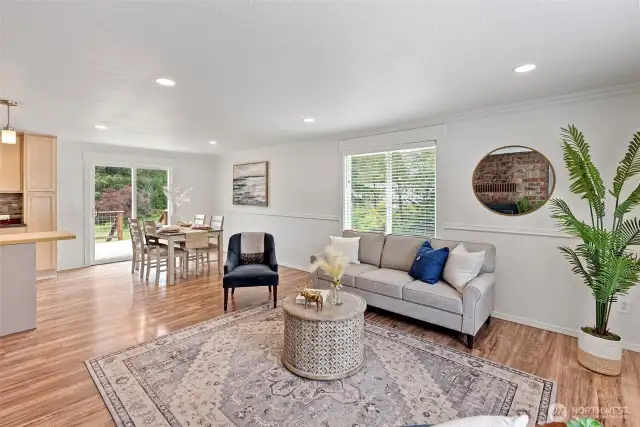 The open-concept main level is just right for allowing everyone to feel included.