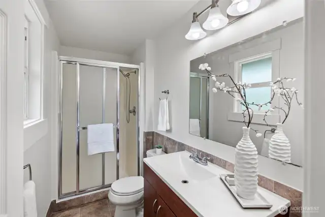 3/4 bath has been refreshed