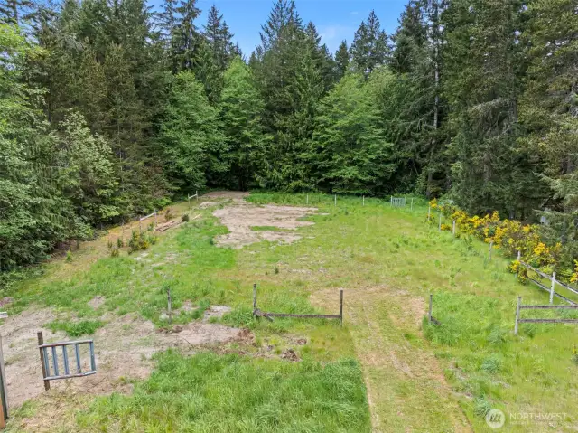 This was most likely used as a corral for a horse back in the day.