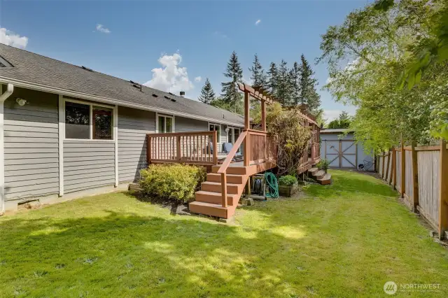 Yard off back deck