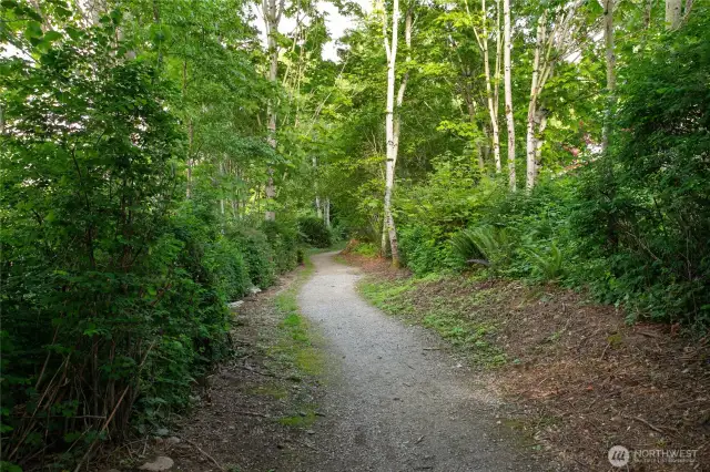 This is the trail behind the property. Walk to Northridge park, and enjoy miles of trails that connect to the Interurban