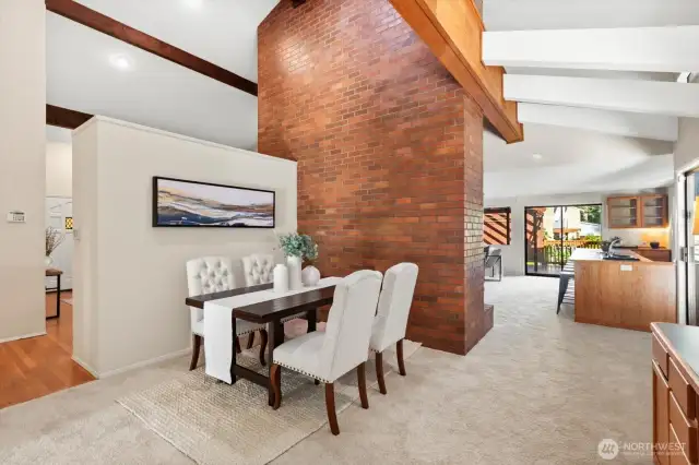 Open concept floorplan showing the dining room