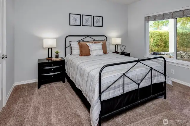 Lower bedroom with walk in closet