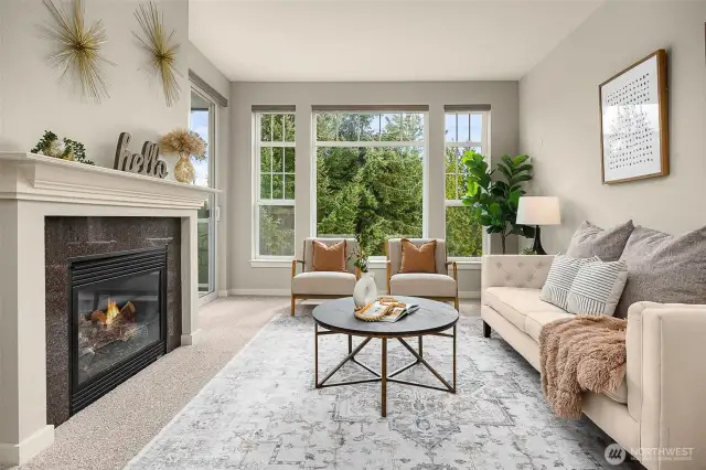 A place where you can cozy up and relax.