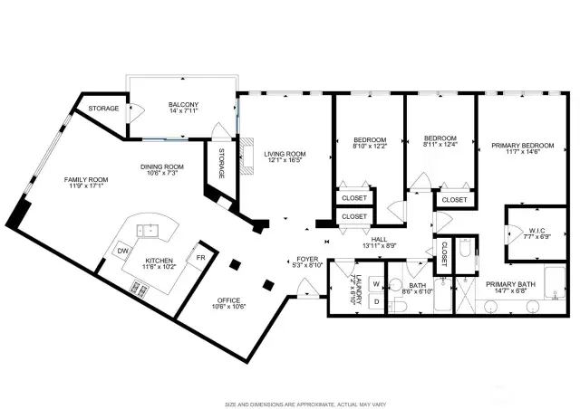 Public records show 1,724 sqft.