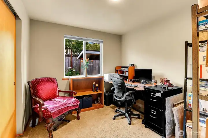 1st bedroom currently used as an office.