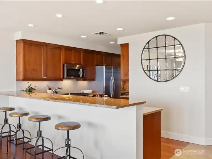 Kitchen bar offers casual dining alternative . . .