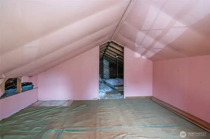 Unfinished attic space