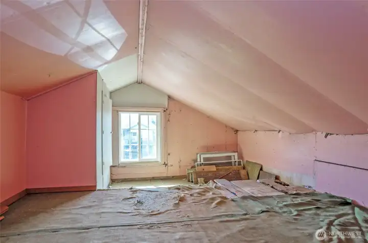 Unfinished attic space