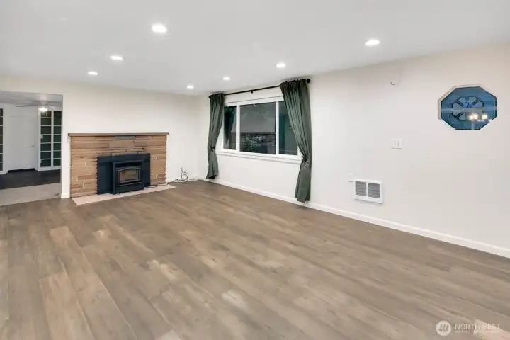 Spacious family or media room.