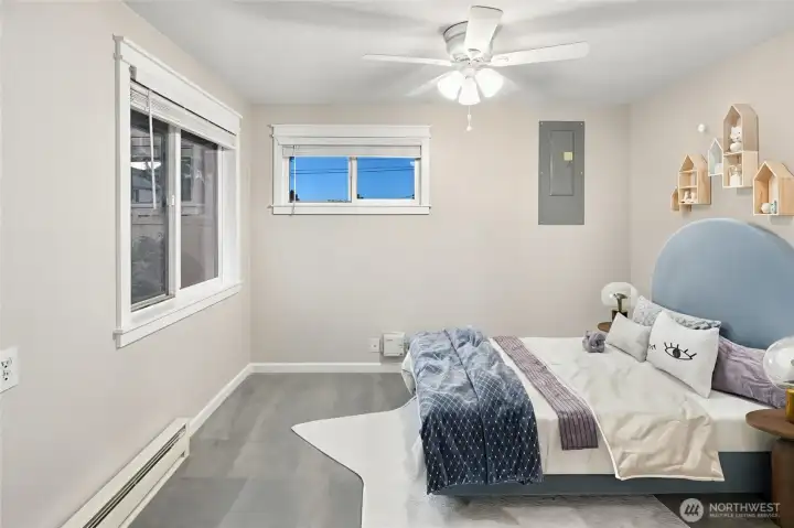 Guest bedroom virtually staged.