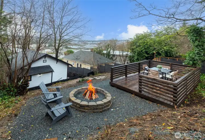 Fire Pit and Deck