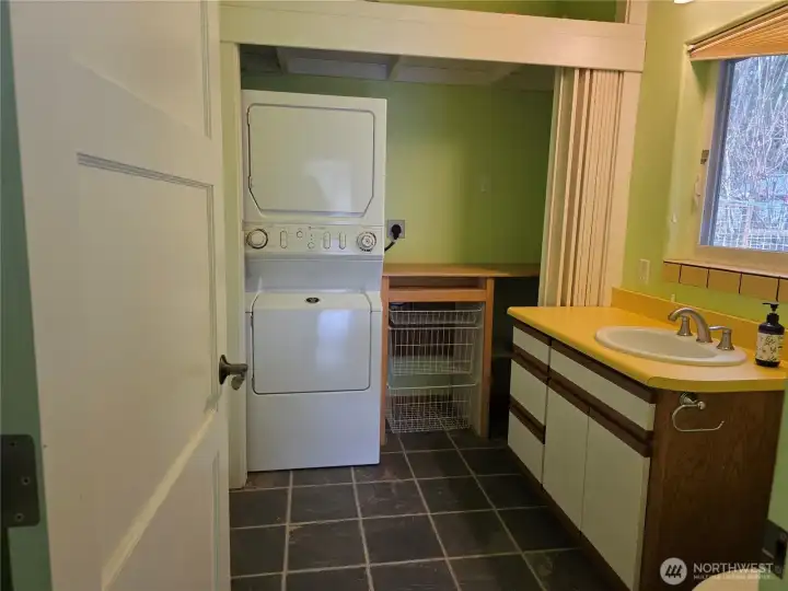 half bath with laundry