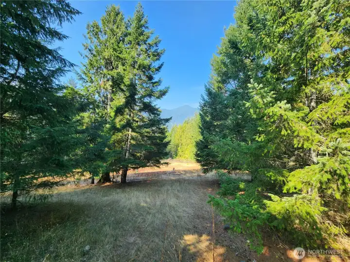 pasture area with mountain views