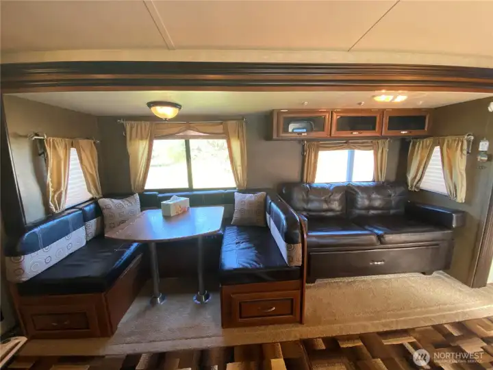 Roomy dining area and love seat