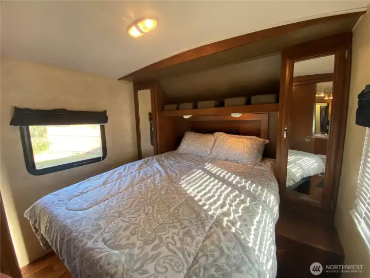 Main bedroom w pocket door closure