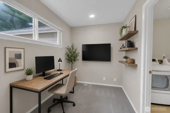 Upstairs loft office - versatile space for changing needs.