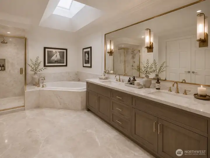 Rendering of possible primary bath reimagining Rendering of possible primary bath reimagining