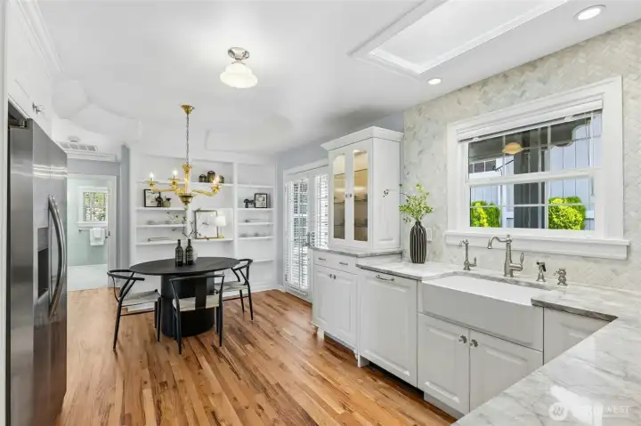 Gleaming hardwoods throughout the entire home.