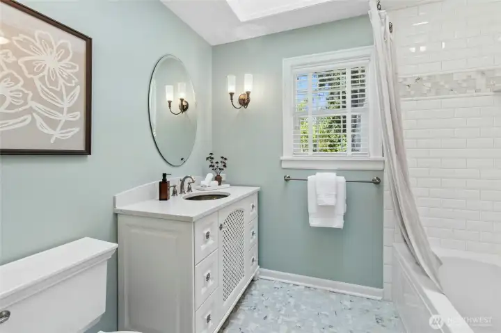 Beautiful finishes in the full bath.