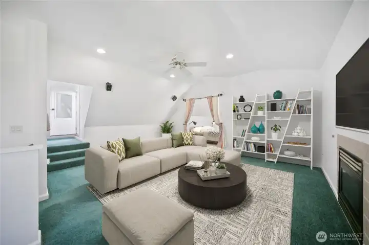 Virtually Staged Upper-Level Bonus Room