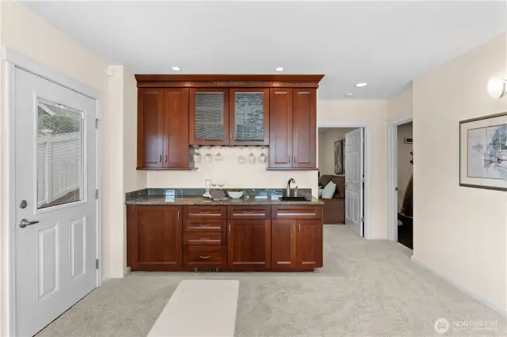 Wet Bar and Fridge - Indoor/ Outdoor Access