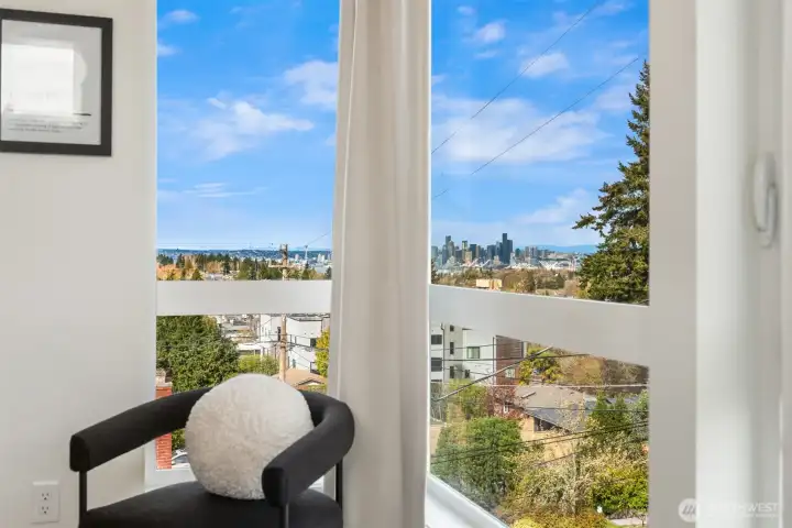 View of downtown from the primary suite.