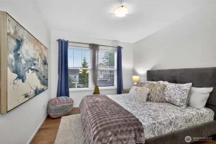 Beautiful 2nd bedroom with great natural light and Olympic Mountain Views!