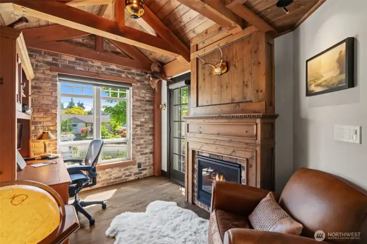 Office/Den with Fireplace