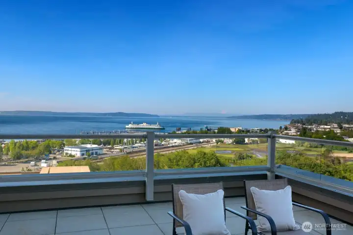 Watch the ferry, marina, and waterfront activity from home.