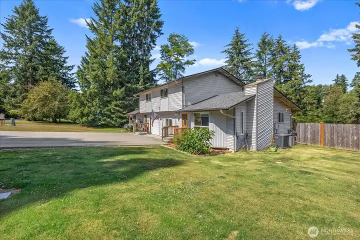 Front view of the 1.31-acre lot which provides privacy, usable outdoor space, and has no HOA restrictions. Front view of the 1.31-acre lot which provides privacy, usable outdoor space, and has no HOA restrictions.