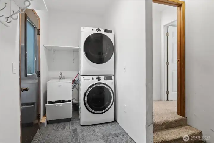 Unit 2: Main floor Laundry Room with utilitiy sink Unit 2: Main floor Laundry Room with utilitiy sink