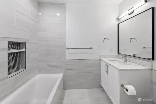 Privacy and luxury extend to dual ensuite bedrooms. A light box alcove offers a myriad of uses from a gathering area to a media center or inspiring homework space.