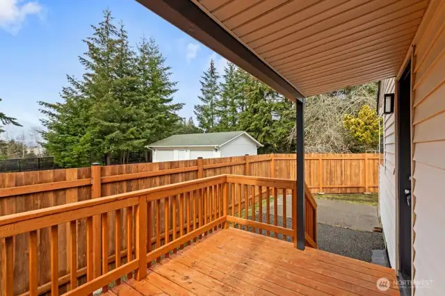 Side entrance to house from deck