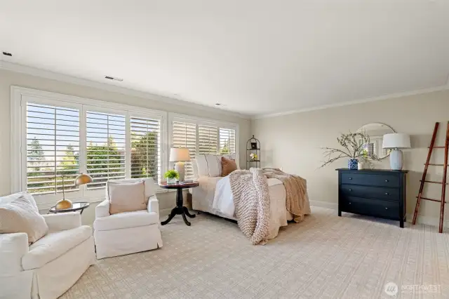 Lower level bedroom with private bath. Perfect as a second primary or guest suite.