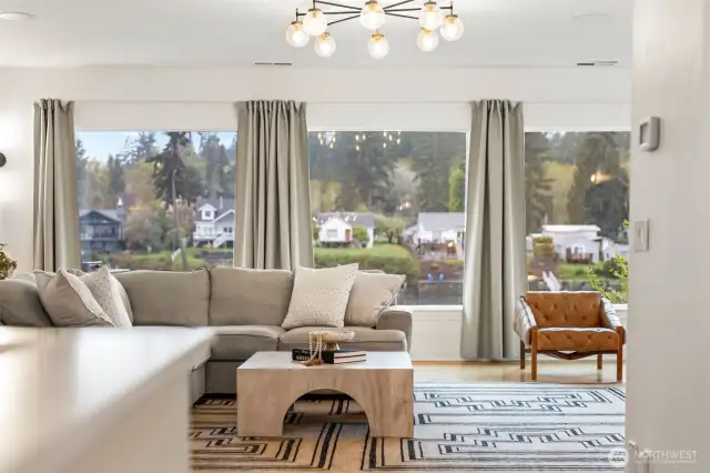 The lighting throughout the home has been thoughtfully upgraded