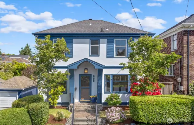 Perched off the street, this charming home welcomes you!