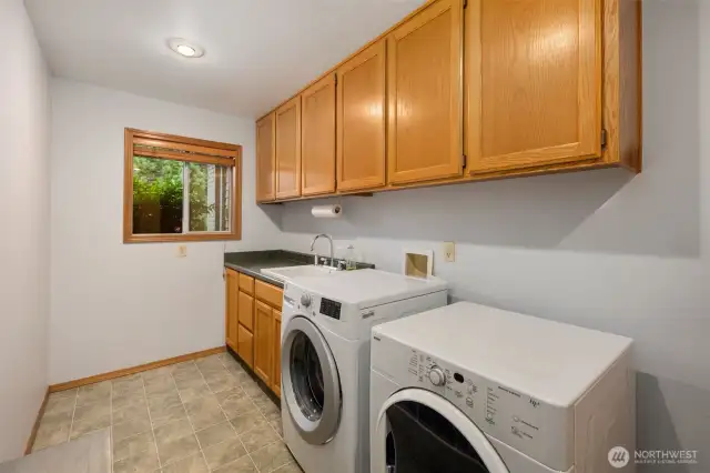 Spacious Laundry/Mud Room with lots of storage