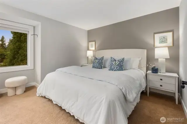 First Bedroom upstairs with updated trim/windows