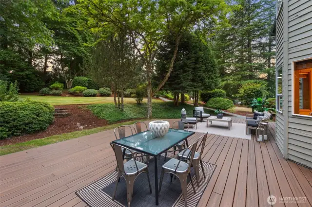 Newer back deck is perfect for enteraining!
