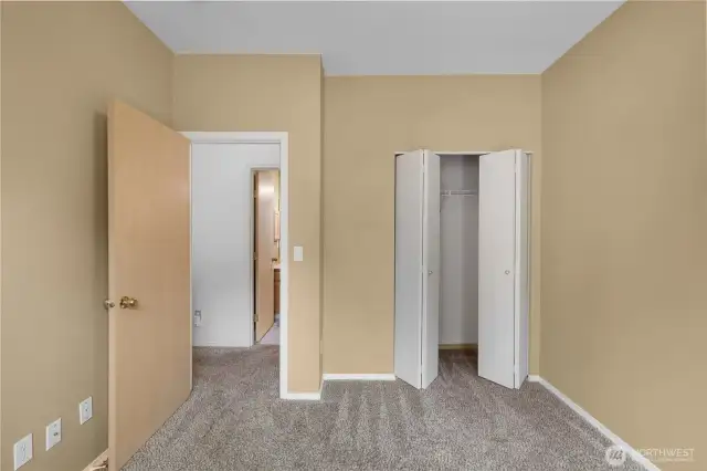 Bedroom two is located at the front of the home, for additional privacy.
